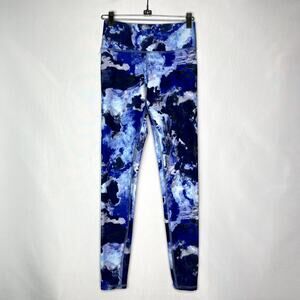 Becco Women Blue Tie dye Marble Active Pants Size Small